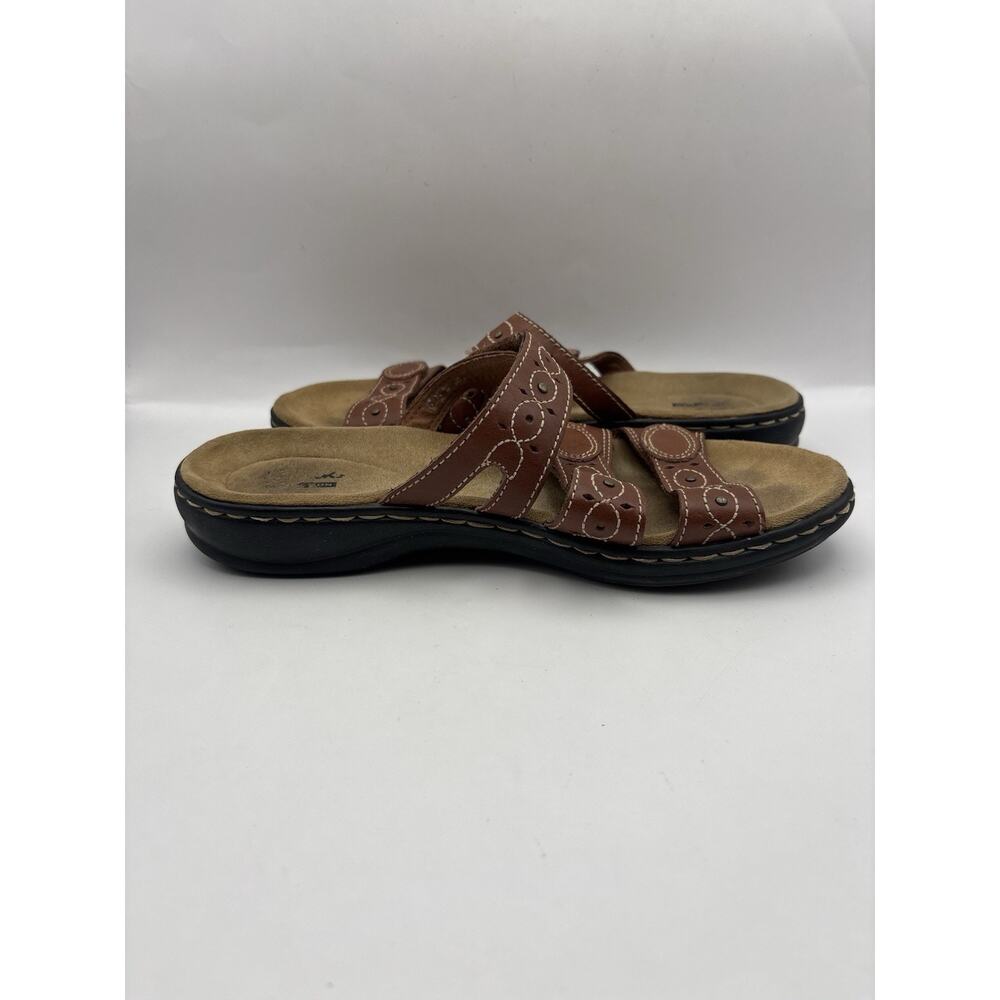 Clarks Leisa Cacti Q Brown Slide Sandals Women Size 7.5 - Picture 7 of 9